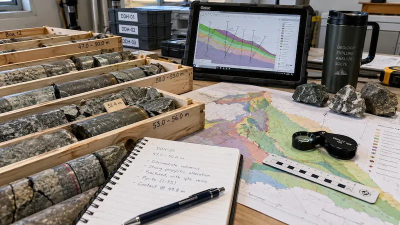 Análisis técnico de materiales, cartografía y documentación para quebradores y plantas de beneficiamiento