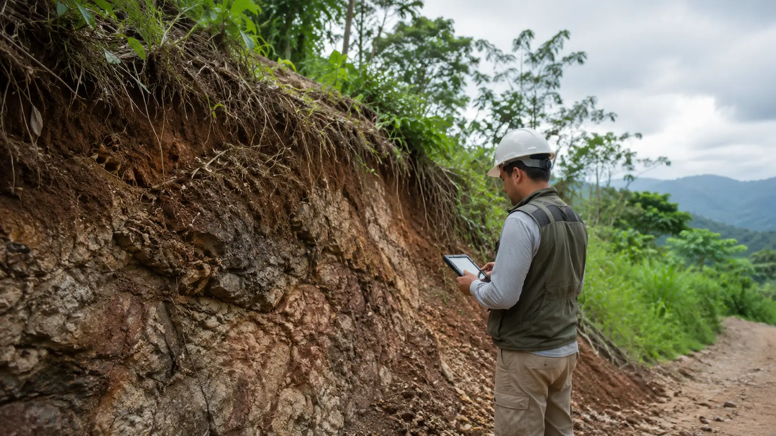 Trabajo de campo y evaluación geológica aplicada a un terreno en Costa Rica